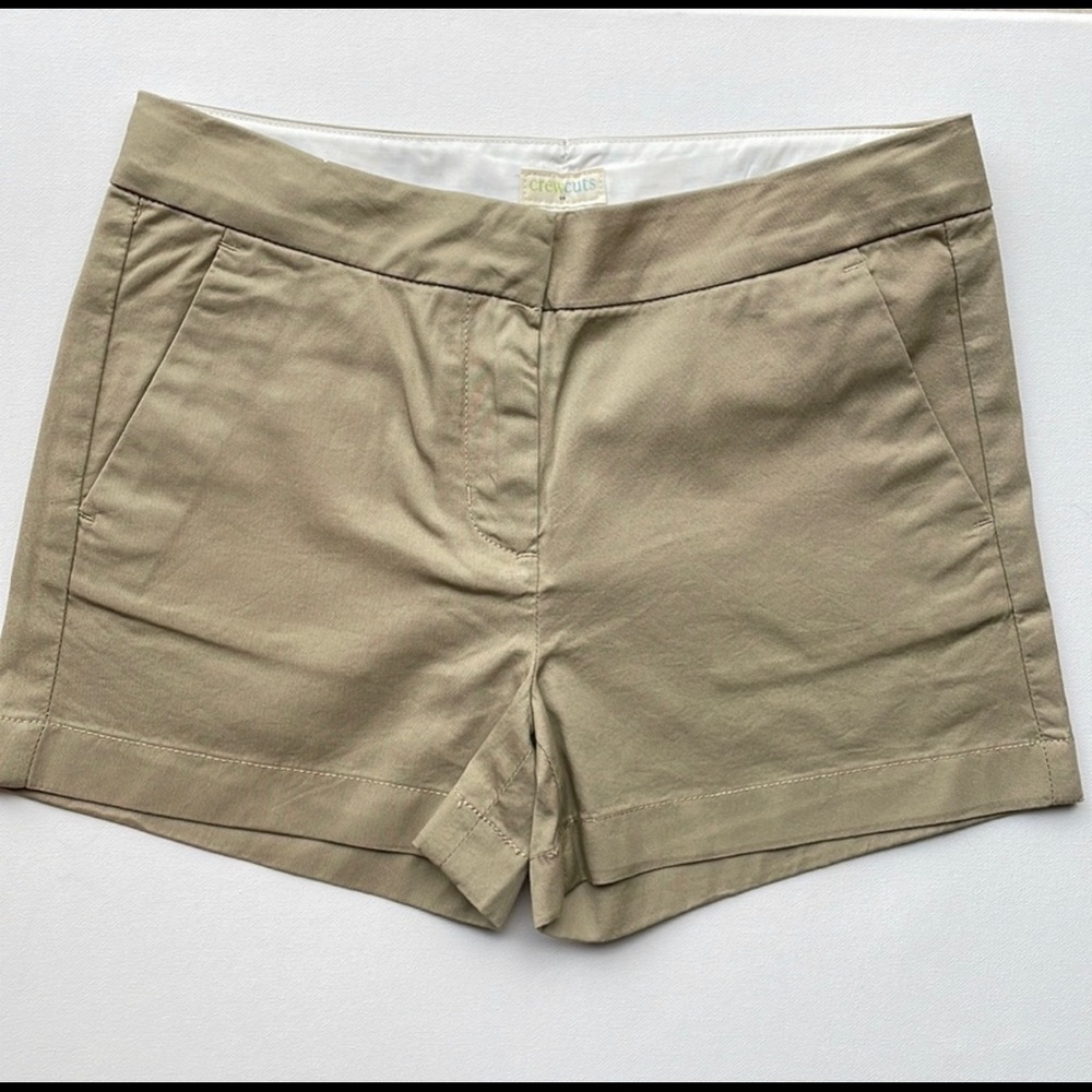 Crewcuts girls khaki chino shorts